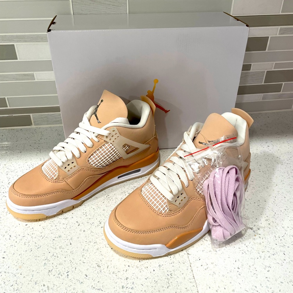 Women air Jordan 4 retro shimmer metallic silver